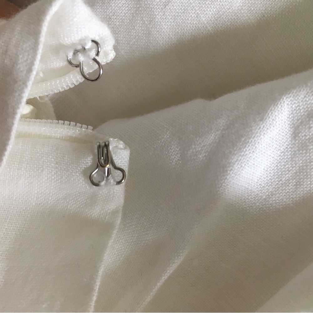 Ines de La Fressange x Uniqlo white bow tie linen cotton skirt size XXS EUC - Picture 10 of 10